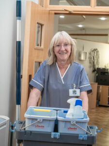 Julie Hafford, part of the Willow Wood Hospice housekeeping team